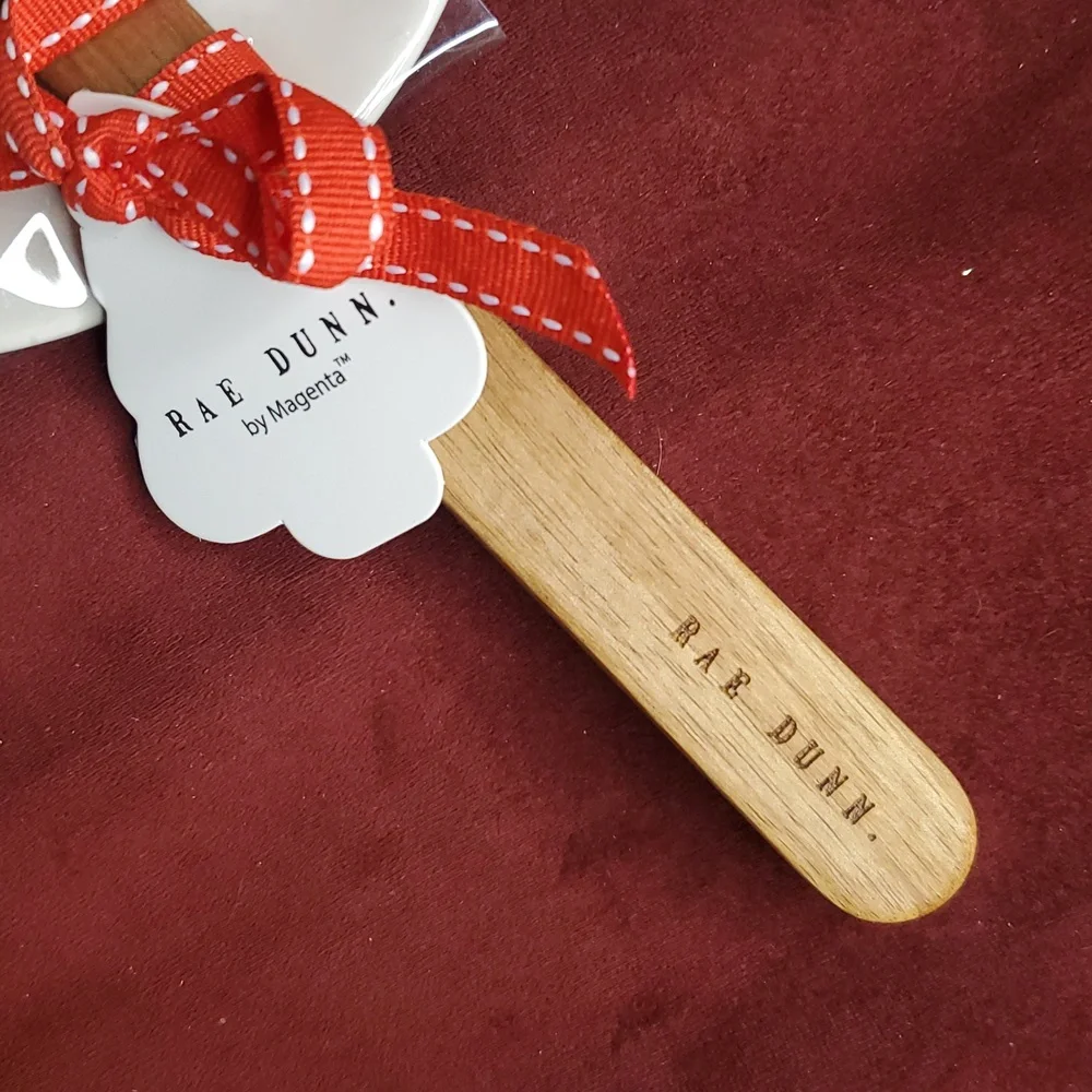Rae Dunn‎ Wooden Spoon and Ceramic Holder Set